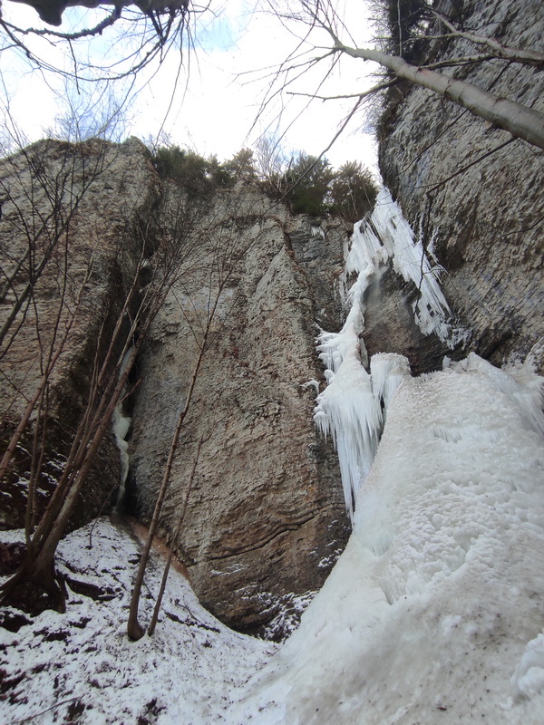 Brankovský vodopád v zime